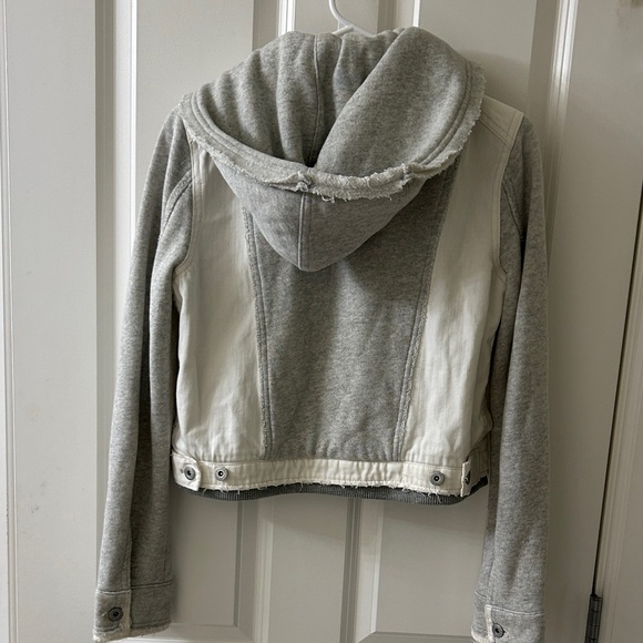 Free People Cream and Gray Jean Jacket - Picture 8 of 12